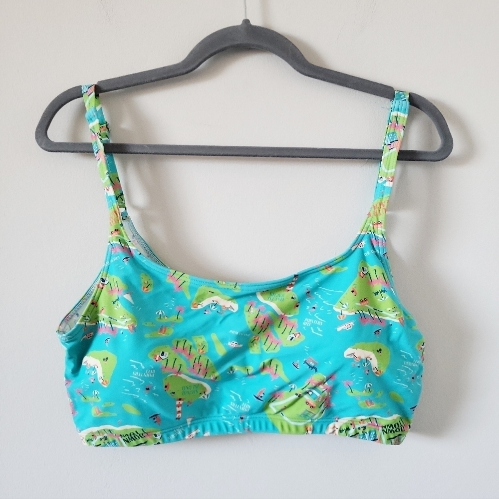 Revival "Australia" Green and Blue Bikini Top